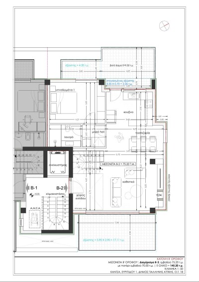 Μεζονέτα 2ου & 3ου ορόφου, 145,20 τ.μ. , Κάντζα-15